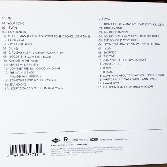 Elton John, 2010, RARE, 3 CD Set, Greatest Hits 1970 - 2002 & Duets, NEW, Sealed - Picture 7 of 8